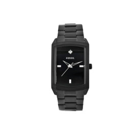 Uhrenarmband Fossil FS4483 Stahl Schwarz 24mm